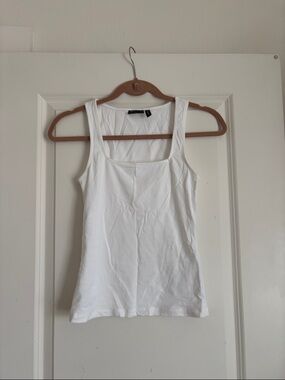 ASOS Classic White Square-Neck Tank Top